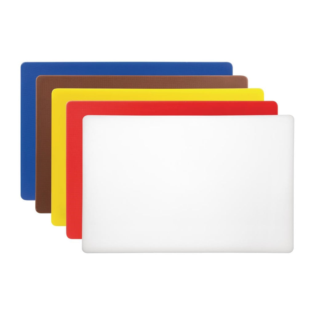 Hygiplas Thick Low Density Chopping Board Set 455x305x20mm (Pack of 6) - S677  Hygiplas   