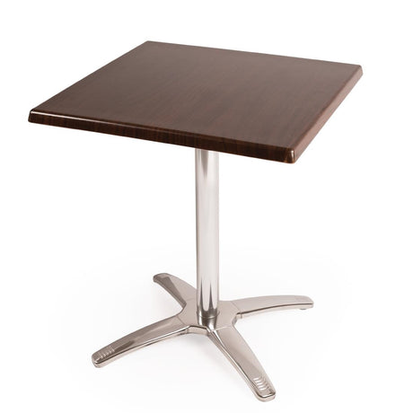 Special Offer Bolero Square Dark Brown Table Top and Base Combo - SA225 Faux Wooden Tables Bolero   