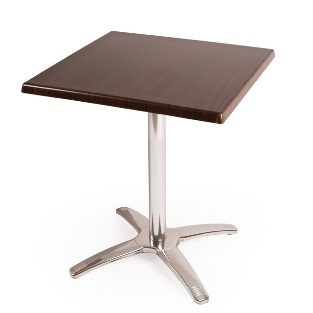 Special Offer Bolero Square Dark Brown Table Top and Base Combo - SA225 Faux Wooden Tables Bolero   