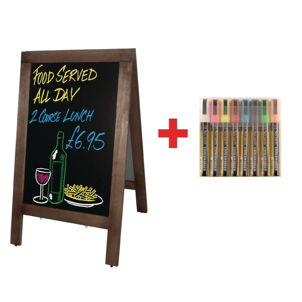 Olympia Small Pavement Board and FREE Set of Securit Pens - SA228  Olympia   