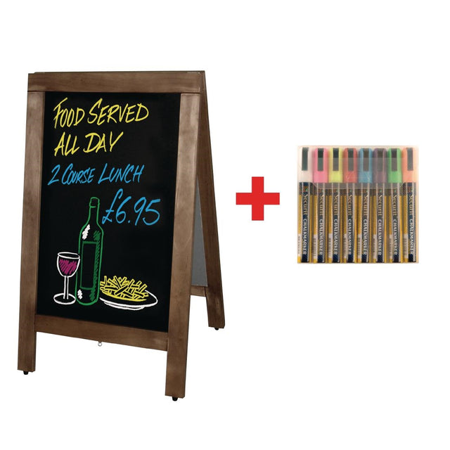 Olympia Large Pavement Board and FREE Set of Securit Pens - SA229  Olympia   