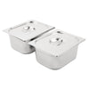 Vogue Stainless Steel Gastronorm Tray Set 2 x 1/2 with Lids - SA245  Vogue   