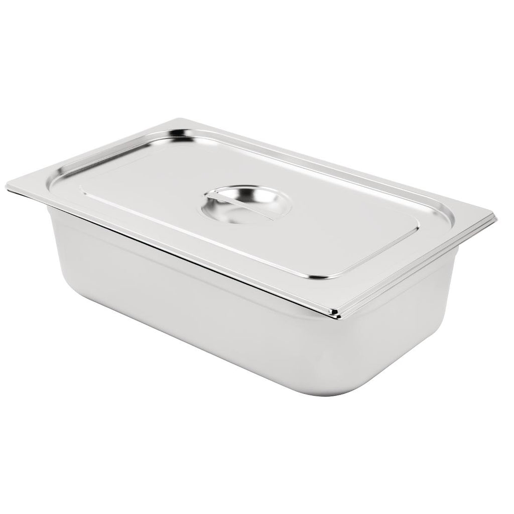 Vogue Stainless Steel 1/1 Gastronorm Tray with Lid - SA248  Vogue   
