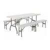 Special Offer Bolero PE Centre Folding Table 6ft with Two Folding Benches - SA425  Bolero   