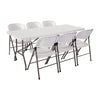 Special Offer Bolero PE Centre Folding Table 6ft with Six Folding Chairs - SA426  Bolero   