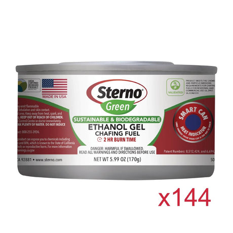 Sterno Green Ethanol Gel Chafing Fuel 2 Hour (Pack of 144) - SA608  Sterno   
