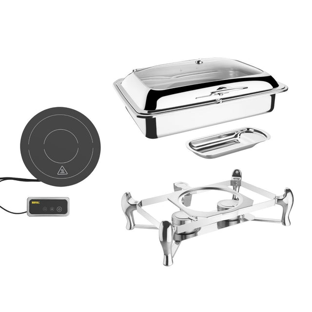 Olympia 1/1 Induction Chafer - Stand & Induction Heater Set - SA648  Olympia   