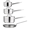 Nisbets Essentials Cook Like A Pro Stainless Steel & Aluminium 4-Piece Saucepan and Frying Pan Set - SA689  Nisbets Essentials   