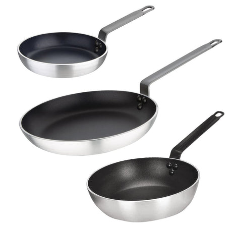 Vogue Cook Like A Pro 3-Piece Aluminium Non-Stick Frying Pan and Sauté Pan Set - SA691  Vogue   