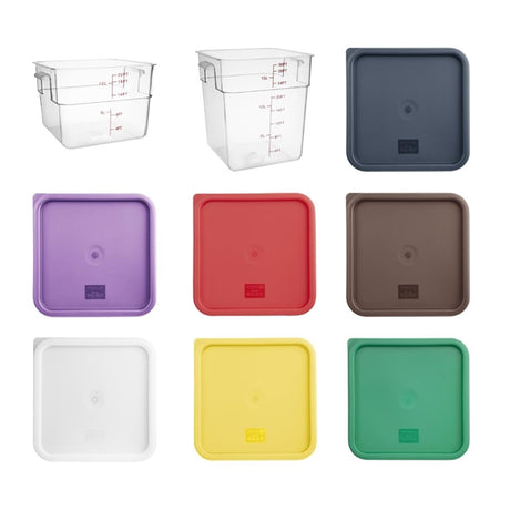 Hygiplas 10Ltr & 15Ltr Square Storage Bundle with 7 Colour Lids - SA796  Hygiplas   
