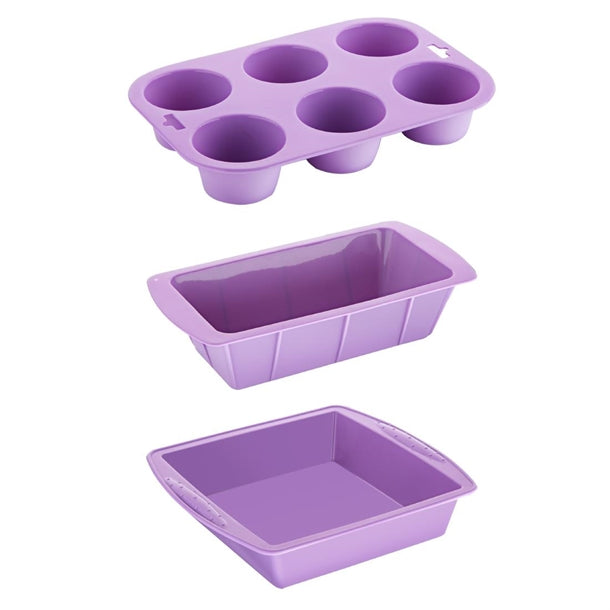 Hygiplas Flexible Silicone Purple Baking Set (Pack of 3) - SA797  Hygiplas   