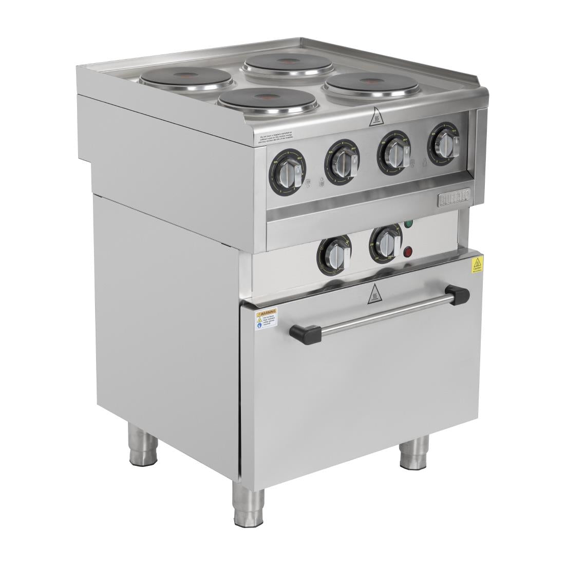Buffalo 600 Series 4 Plate Electric Convection Oven Range - SA808  Buffalo   