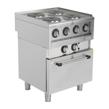 Buffalo 600 Series 4 Plate Electric Convection Oven Range - SA808  Buffalo   