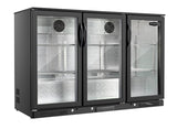 Sterling Pro Black Triple Door Hinged Bottle Cooler - SP3HC-BH Triple Door Bottle Coolers Sterling Pro   