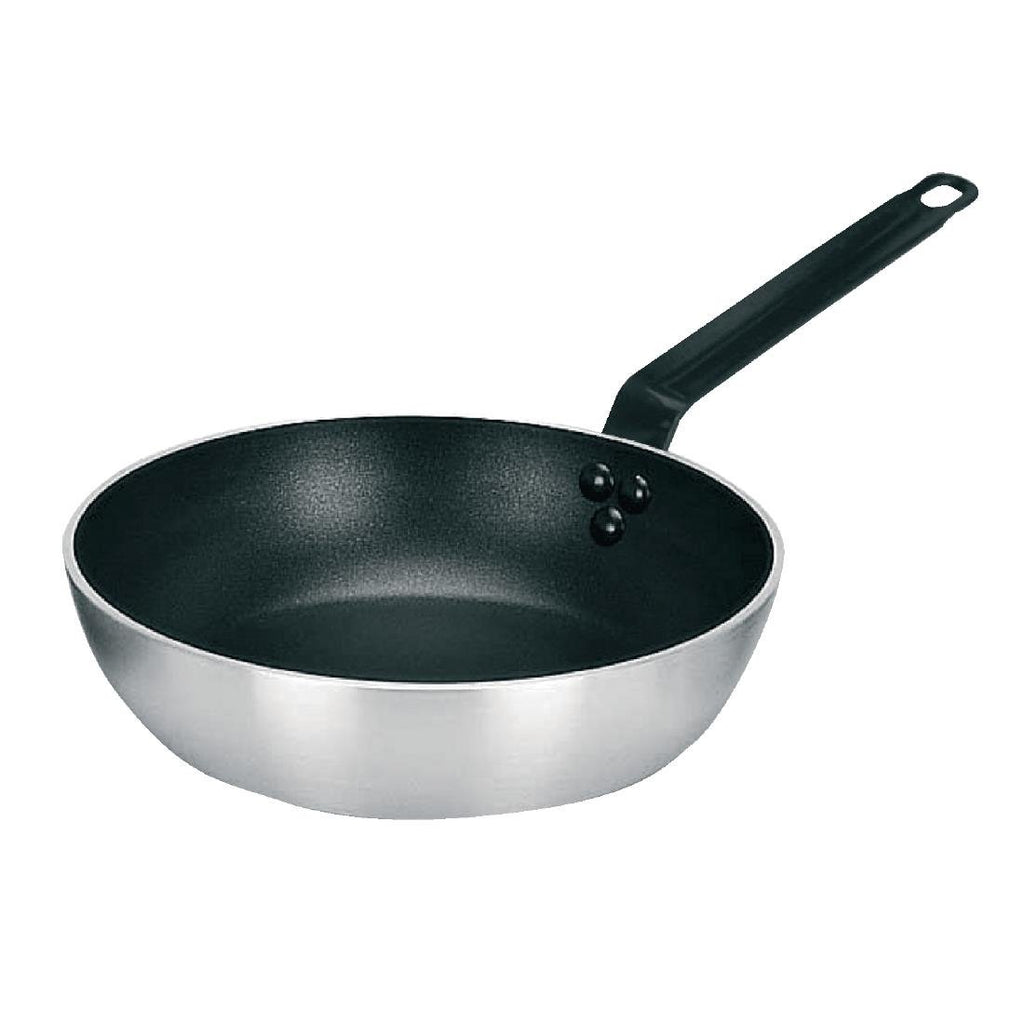 Vogue Aluminium Non-Stick Flared Sauté Pan 32cm - T367  Vogue   