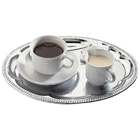APS Chrome-Plated Stainless Steel Oval Tea Tray 300mm - T765  APS   