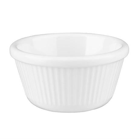 Olympia Kristallon Melamine Fluted Ramekins White 76mm (Pack of 12) - T814 Melamine and Polycarbonate Olympia   