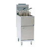 Pitco Single Tank Twin Basket Free Standing Natural Gas Fryer CE-35CS - T941-N Freestanding Gas Fyers Pitco