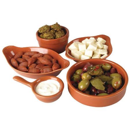 Olympia Mediterranean Round Eared Dishes (Pack of 6) - DK824 Olympia Crockery Olympia   