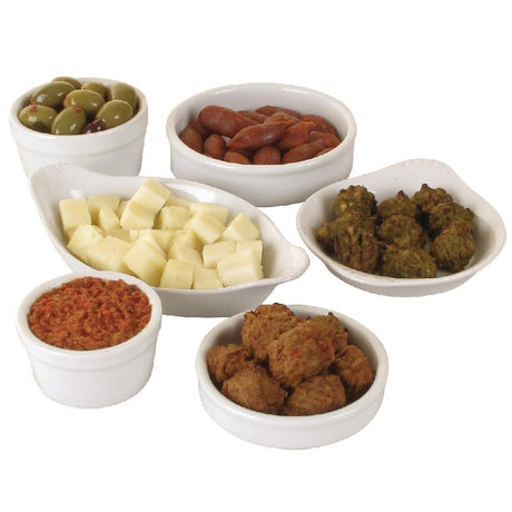 Olympia Whiteware Mediterranean Ramekins White 77mm (Pack of 6) - DK826 Olympia Crockery Olympia   
