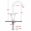 Empire Twin Lever Mixer Tap Monobloc - MIX-2 - Graded Item Mixer Taps Empire