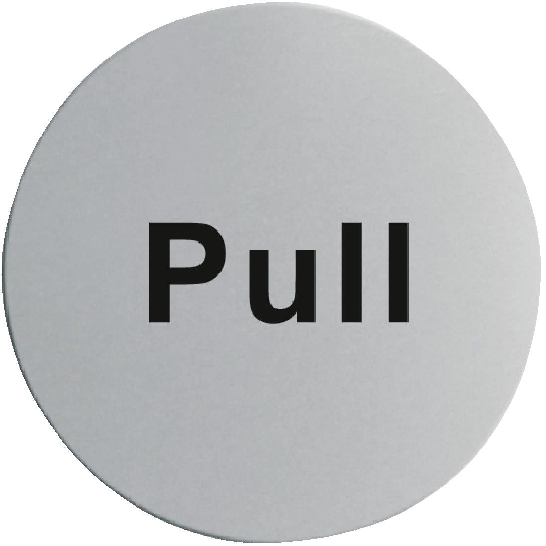 Stainless Steel Door Sign - Pull - U064  Vogue   