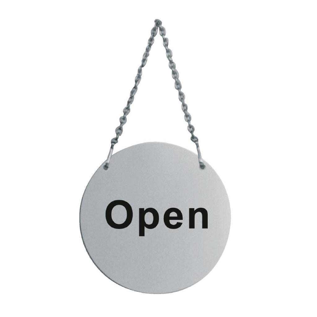 Stainless Steel Door Sign - Open and Closed - U065  Vogue   