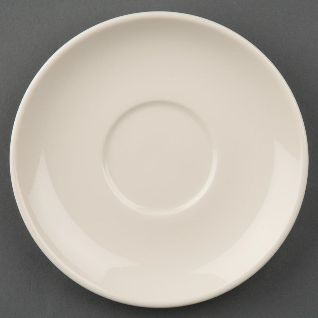 Olympia Ivory Stacking Saucers (Pack of 12) - U107 Olympia Crockery Olympia   