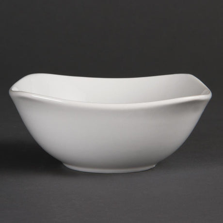 Olympia Whiteware Rounded Square Bowls 140mm (Pack of 12) - U173 Bowls Olympia
