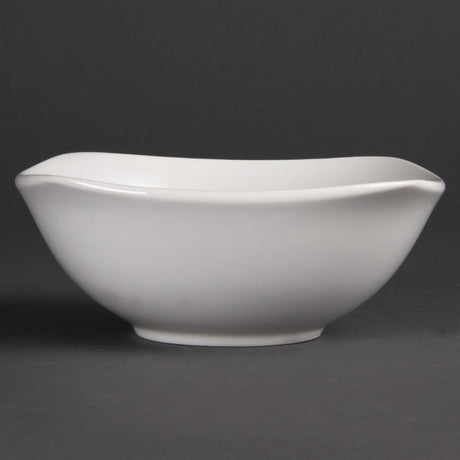 Olympia Whiteware Rounded Square Bowls 180mm (Pack of 12) - U174 Bowls Olympia