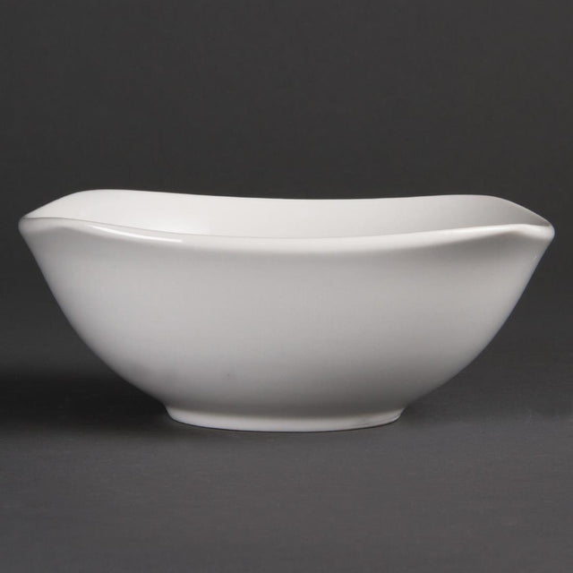 Olympia Whiteware Rounded Square Bowls 180mm (Pack of 12) - U174 Bowls Olympia
