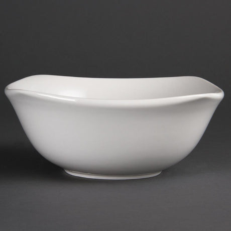 Olympia Whiteware Rounded Square Bowls 220mm (Pack of 12) - U175 Bowls Olympia
