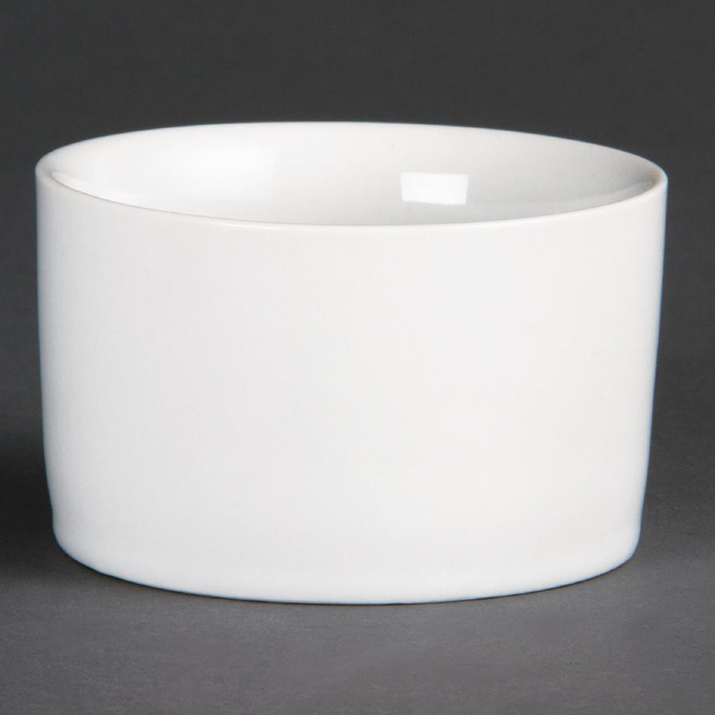 Olympia Whiteware Contemporary Ramekins 80mm (Pack of 12) - U177 Olympia Crockery Olympia   