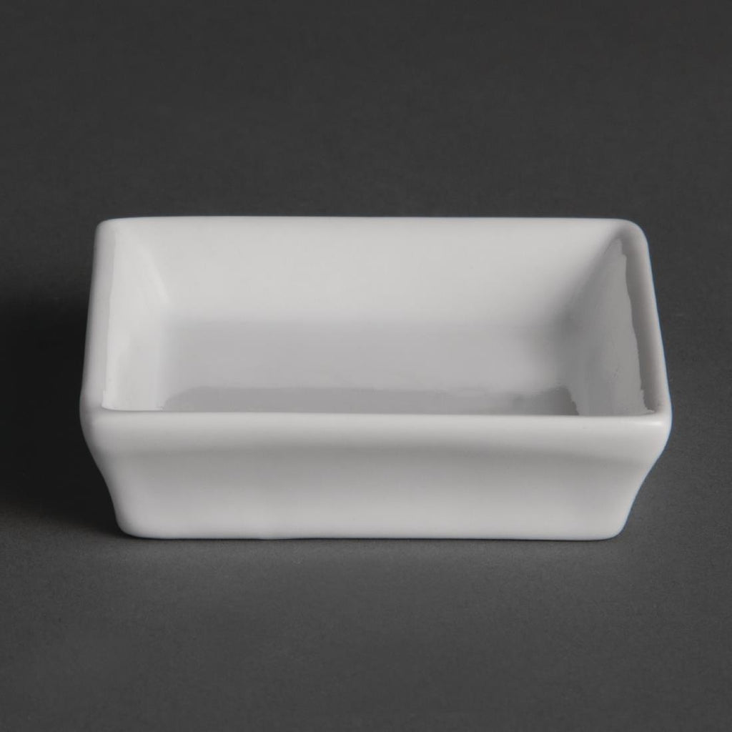 Olympia Flat Square Miniature Dishes 80mm (Pack of 12) - U180 Olympia Crockery Olympia   