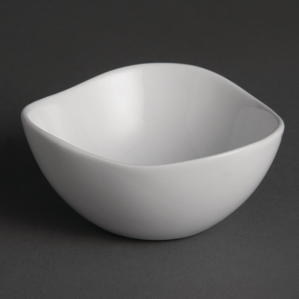 Olympia Whiteware Wavy Bowls 105mm (Pack of 12) - U185 Bowls Olympia