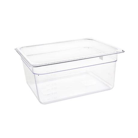 Vogue Polycarbonate 1/2 Gastronorm Container 150mm Clear - U230  Vogue   