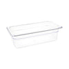 Vogue Polycarbonate 1/3 Gastronorm Container 100mm Clear - U233  Vogue   