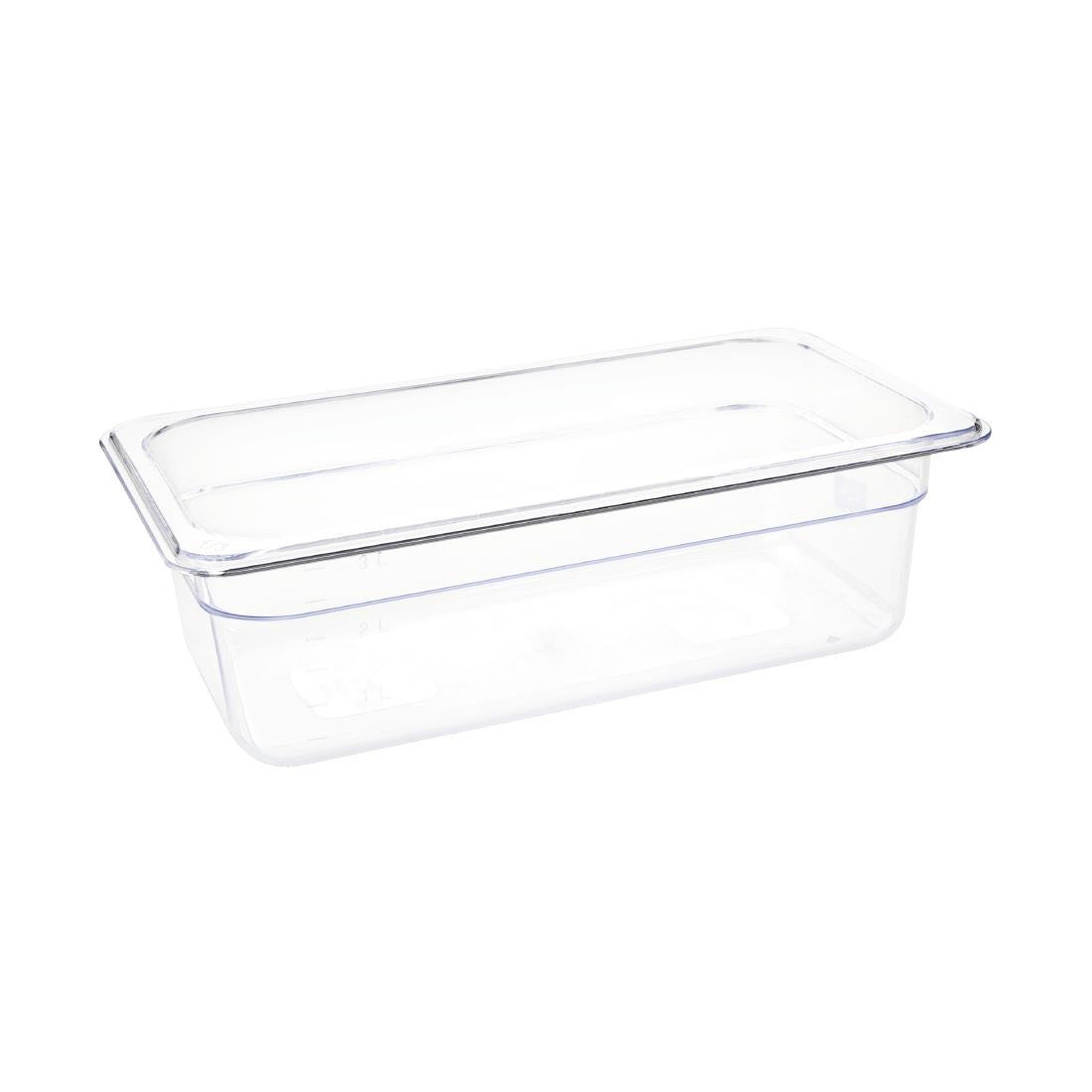 Vogue Polycarbonate 1/3 Gastronorm Container 100mm Clear - U233  Vogue   