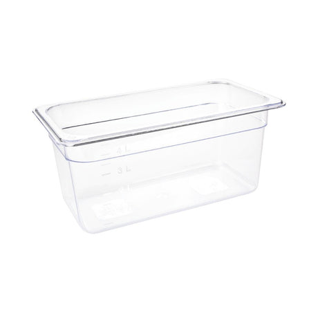 Vogue Polycarbonate 1/3 Gastronorm Container 150mm Clear - U234  Vogue   