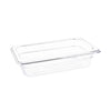 Vogue Polycarbonate 1/4 Gastronorm Container 65mm Clear - U236  Vogue   