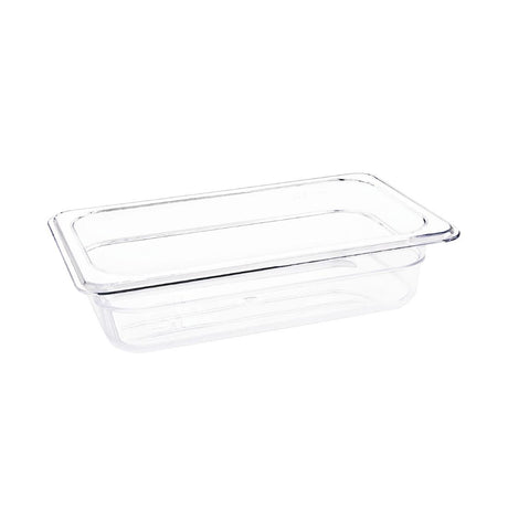 Vogue Polycarbonate 1/4 Gastronorm Container 65mm Clear - U236  Vogue   