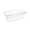Vogue Polycarbonate 1/4 Gastronorm Container 100mm Clear - U237  Vogue   