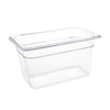 Vogue Polycarbonate 1/4 Gastronorm Container 150mm Clear - U238  Vogue   