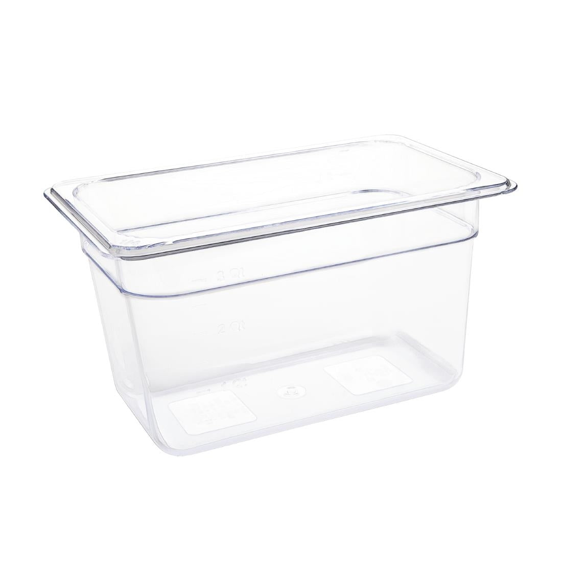Vogue Polycarbonate 1/4 Gastronorm Container 150mm Clear - U238  Vogue   