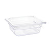 Vogue Polycarbonate 1/6 Gastronorm Container 65mm Clear - U239  Vogue   
