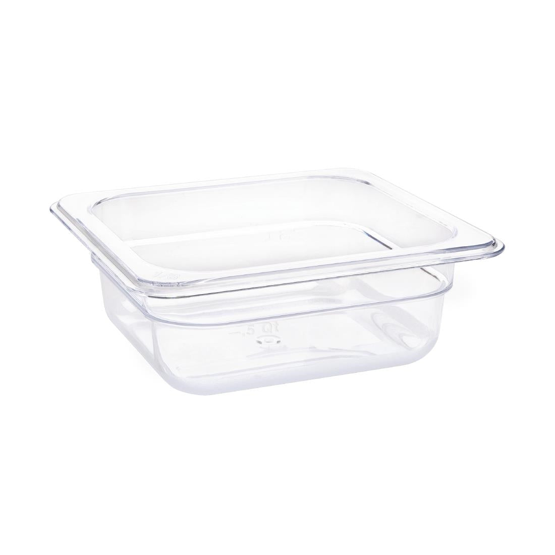 Vogue Polycarbonate 1/6 Gastronorm Container 65mm Clear - U239  Vogue   