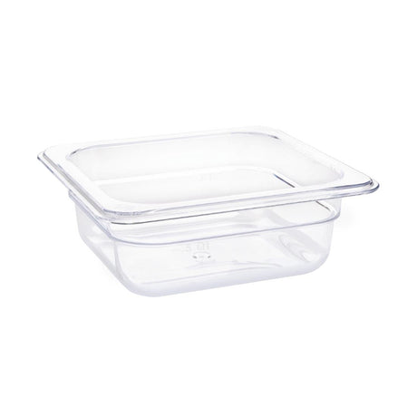 Vogue Polycarbonate 1/6 Gastronorm Container 65mm Clear - U239  Vogue   