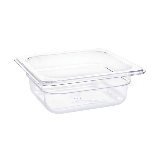 Vogue Polycarbonate 1/6 Gastronorm Container 65mm Clear - U239  Vogue   