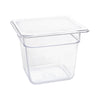 Vogue Polycarbonate 1/6 Gastronorm Container 150mm Clear - U241  Vogue   