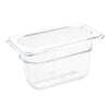 Vogue Polycarbonate 1/9 Gastronorm Container 100mm Clear - U243  Vogue   